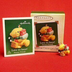 Hallmark Christmas Ornament Love To Shop 2005 Forever Friends Miniature Collecto